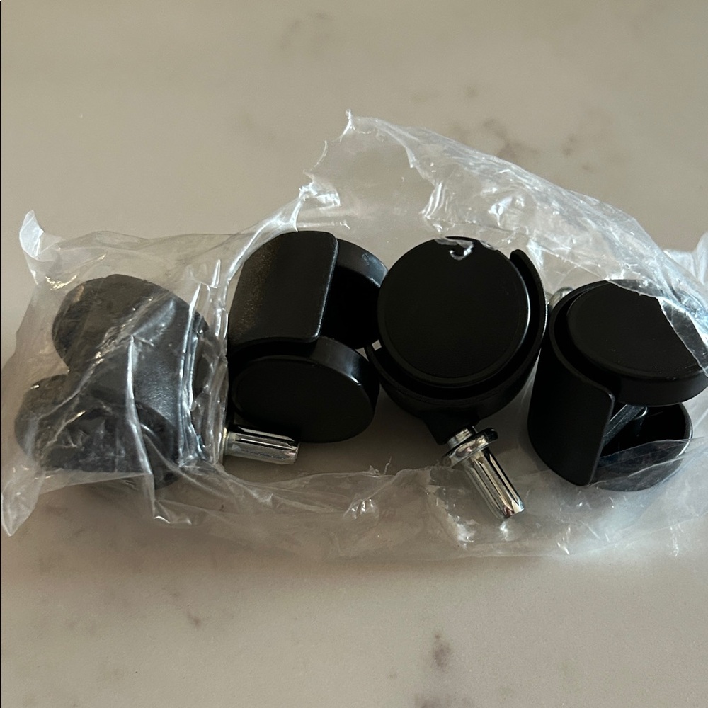Set of 4 Black Replacement Office 4 Drawer Container Caster Wheels